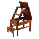 A SET OF GEORGE III MAHOGANY METAMORPHIC LIBRARY STEPS