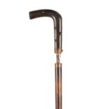 A LATE 19TH CENTURY HORN HANDLED DAGGER STICK