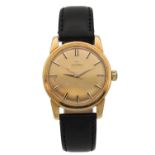 A GENTLEMAN'S OMEGA 18CT GOLD SEAMASTER WRISTWATCH