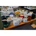 Collection of assorted Pub Advertising Jugs to include The Famous Grouse, Teachers, Seagers Gin