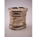 Edwardian Silver Oval Postbox design Stamp box London 1904 146g total weight