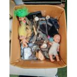 Box of small collectables to include nutcrackers, Mobile Phones etc.