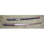 WWII Japanese Type 95 NCO Sword in scabbard