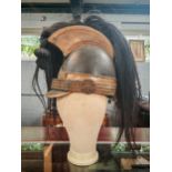 Extremely Rare Officers 1812 Pattern Helmet of the 1st Kings Dragoon Guards. Black Leather 2 piece