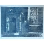 John Piper, Westminster School, Lithograph in colours, limited edition number 25 from 100, signed in