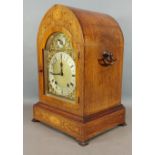 A 19th Century marquetry and shell inlaid dome shaped bracket clock by Winterhalder and Hofmeier,