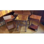 A 19th Century mahogany Pembroke table together with a mahogany occasional table, a pair of 20th
