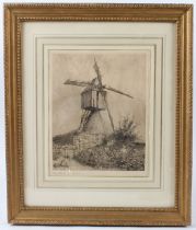 FERNAND PINAL (1881-1958) 'Vieux Moulin en Touraine' etching inscribed in pencil 30 x 24cm