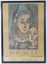 GEORGE ROUAULT Art exhibition poster 'Georges Rouault, 1960 at Musée Cantini - Marseille' framed