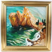 NIKOLAI KORELOV 'Chekov's House' oil on canvas signed 44 x 44cm