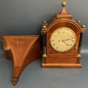 19th century domed top bracket clock by Litherland, Davies & Co. Liverpool with tapering bracket