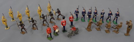 28 lead soldiers including African Zulu Warriors and Foreign Service, some with moving parts