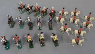 24 lead soldiers, all on horseback, including Britains Royal Scots Greys with moving parts