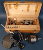 Star watchmakers lathe with accessories and motor, with variable foot controller