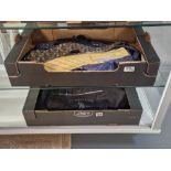 A collection of gent's ties to include, Hermes, Salvatore Ferragamo, Celine. Three leather belts