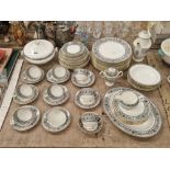 A Doulton 'Baronet' dinner and tea service together with some Wedgwood 'Ulander' wares