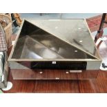 A 1970s Italian Romeo Rega (1925-1984) for Class Mark (Nazaret) brass and mirror coffee table bar  H