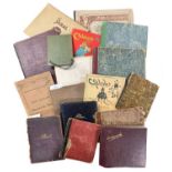 A Collection of art books, commonplaces and albums. Mostly early 20th century. With original art