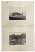 PAKISTAN, Malakand. 1895. TWO ALBUMEN PHOTOGRAPHS of Malakand. Mounted onto card, with