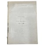 MANUSCRIPT Berkeley George Andrew Moynihan, 1st Baron Moynihan. “Bibliography of Lord Moynihan