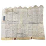 VELLUM MANUSCRIPT 1699. East Member Assignment of Lease of thirty acres in the manor of East
