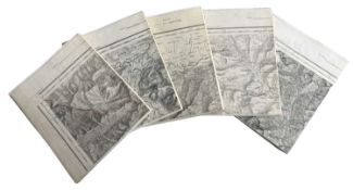 18 FOLDING MAPS OF SWITZERLAND. HENRI KOEGEL - Guillaume Henri Dufour. 18 Large folding maps of