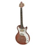 An unmarked Gibson Marauder-type guitar, a/f in need of restoration Neckplate engraved 'After Dark