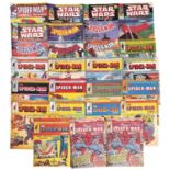 Vintage mixed Marvel comic books, to include: STAR WARS; 6,9,11,14; THE SPIDER-MAN COMIC; SPIDER-MAN