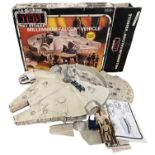 A boxed Palitoy Star Wars: Return of the Jedi Millenium falcon, with 3 figures. (unchecked for