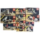 Eleven vintage boxed Lego space sets, to include: 894, 6870, 6841, 6822, 6821, 889, 886, 891,