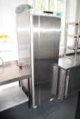 A Gram compact commercial fridge, model number K410RGC6N, total height 190cm, depth 63cm, width