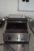 A Buffalo bistro contact grill, ribbed plate, model number DY993, 1500 watts, 230v