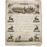 A Rare collection of nine Early 19th century and 18th century Writing blanks [School Pieces].