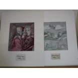Two reproduction prints after Henry Moore