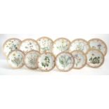 A quantity of Royal Copenhagen Flora Danica plates comprising six large plates, 22cm diameter and