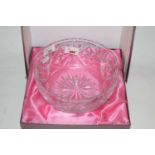 A boxed Royal Doulton crystal fruit bowl