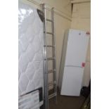 An aluminium two section ladder