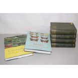 Four volumes, Familiar wild flowers together with Moths of the British Isles and Catapillars of