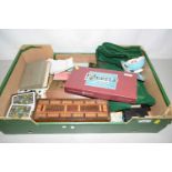 Box of assorted games, playing cards etc