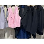 Gentlemen's wardrobe - Oliver Brown Black wool Morning coat 46R and grey/black strip trousers 38;