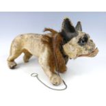 Roullet & Decamps - an early 20th century papier-mâché model of a standing French bulldog, with