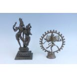 [McAllister Collection] An Indian bronze figure of Shiva and Parvati, together with a bronze