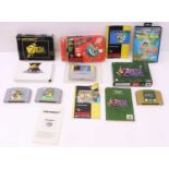 Nintendo 64 a small collection of games to include: Legend Of Zelda boxed Ocarina Of Time, Pal