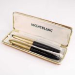 A 1960s Montblanc Meisterstück No.72 fountain pen, in charcoal grey resin with a winged hooded 14k
