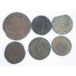Suffolk, a collection of 17th century tokens to include Ixworth: Rebekah Bouldero 1669 halfpenny,