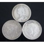 Great Britain, 1889 half crown, obv: Victoria jubilee bust, rev: crowned quartered shield of arms