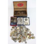 Great Britain and World a large collection of coins to include GB Victoria and later pennies,