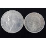 Great Britain, 1927 half crown, obv: George V, rev: crowned quartered shield of arms within Garter
