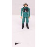 Palitoy Kenner Star Wars Last 17 A-Wing Pilot with weapon, vintage 3 3/4" figure, correct M3 Smile