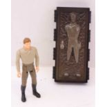 Palitoy Kenner Star Wars Han Solo in carbonite, vintage 3 3/4" figure, last 17, with used 70 tri